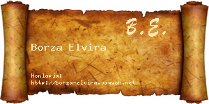 Borza Elvira névjegykártya